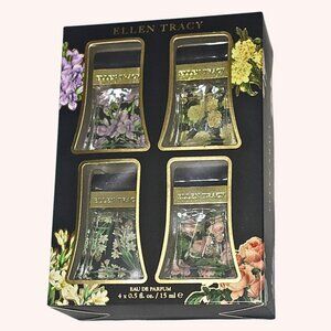 ELLEN TRACY 4Pc Classic Floral Eau de Parfum Gift Set 4x.5oz NIB Women's Perfume